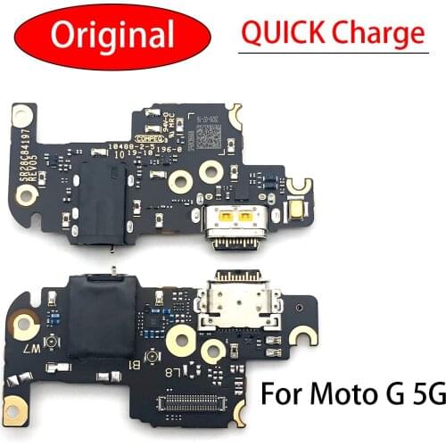 5PCS Original New USB Charging Port Connector Board Flex Cable For Moto G 5G / E7 / One Fusion Plus With Mic Microphone