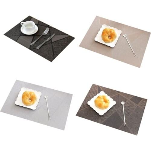 6Pcs Europe Style Placemat Waterproof Decoration Mat Heat-Resistant Table Mat Dishes Coaster Tableware Mat for Table