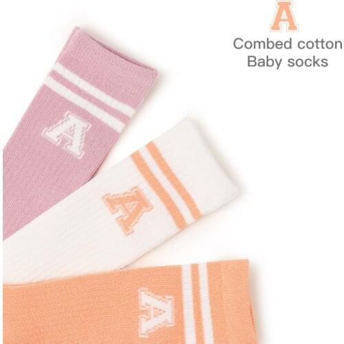 0-5Y 3 Pair Baby Socks Soft Mesh Combed Cotton Children Color Matching Lace Socks For Boys & Girls Leggings Kids Stockings