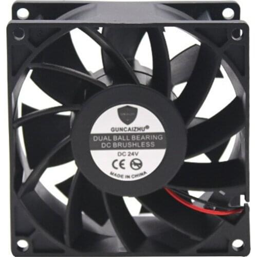 Dual Two Ball Bearing 90MM 9cm 9038 9238 Big Wind Fan 90x90x38mm DC24V Computer Case Cooling Fan 2pin