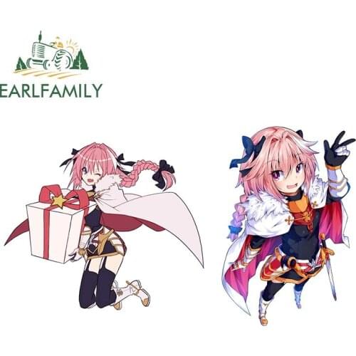 EARLFAMILY 13cm for Astolfo Fate Car Accessoires Stickers Creativite Refrigerator Car Body Decal Waterproof Sunscreen Decoration