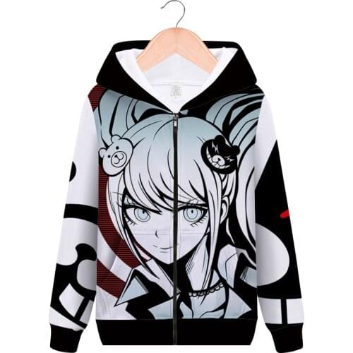 Danganronpa Hoodies Enoshima Junko Sweatshirts Men Women Casual Coat Boys Girls Jacket Daily Game Anime Cosplay Costume