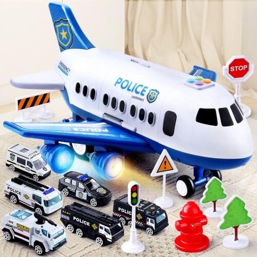 Large Size Toy Car Music Story Simulation Track Inertia Aircraft Children Passenger Plane Toy Airplane Model Kids Airliner Gift