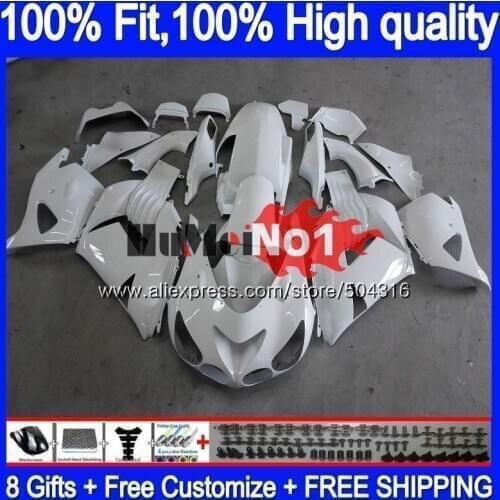 Injection For KAWASAKI ZX 14R ZX14R 06 07 08 09 10 11 78MC.14 Gloss white ZZR1400 ZX-14R 2006 2007 2008 2009 2010 2011 Fairing