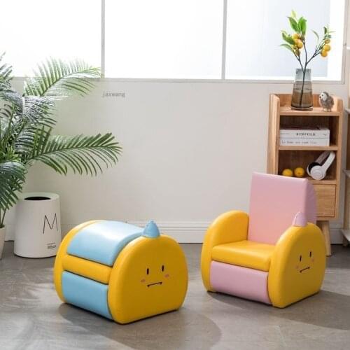 Small Apartment Dormitory Childrens Sofas Kids Bedroom Cartoon Pattern Mini Sofa Balcony Folding Sofa Chair Cafe Storage Stools