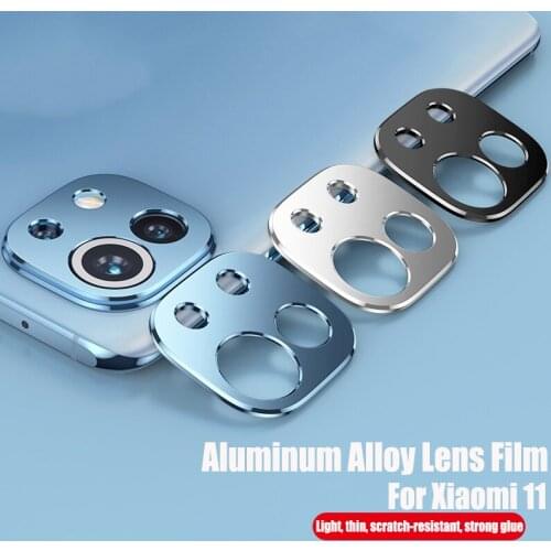 Aluminum Alloy Metal Camera Lens Cover For Xiaomi Mi 11 360 Full Glue Cover Protective Camera Glass Lens For Xiaomi Mi 11 Mi11