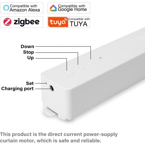 Tuya Zigbee Electric Shutter Motor Curtain Motor Roller Blind Smart Curtain Smart Home Control Works With Google Assistant