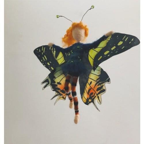 Fairy Needle Felting Kit for Beginners 15cm Height Handmade Wool for Felting Needlework Felt Creativity Kit Video Instruction