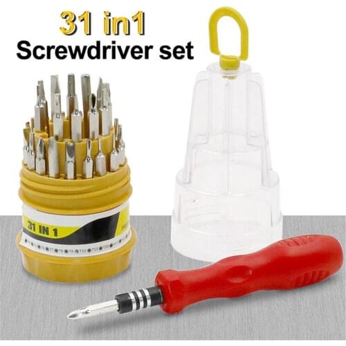 31pcs screwdriver screwdriver set mobile phone repair multifunctional hand tool precision instrument electronic DIY kit bit Ship