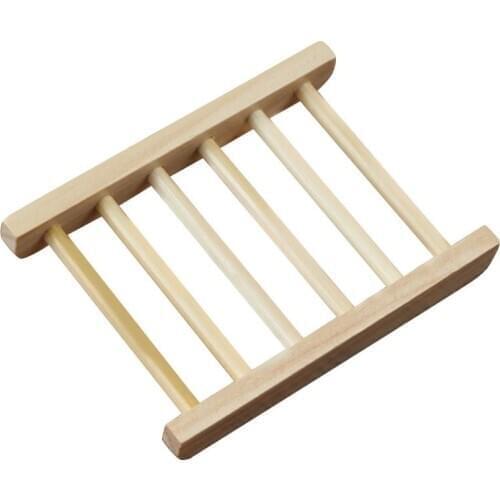 Natural Wood Soap Sponge Drain Storage Holder Tray Bathroom Kitchen Organizer Portable Soap Dishes Home Decor Bathroom Supplies