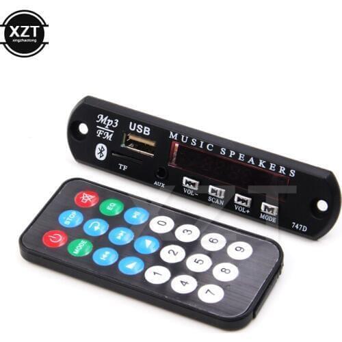 12V Bluetooth MP3 Decoder Board Car Music Speaker USB FM Radio 3.5MM Audio AUX TF Card Slot Mode Audio Car Module Remote Control