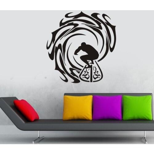 Surfing Wall Sticker Surf Decal Swimming Posters Home Decoration Vinyl Wall Decals Decor Mural Swimming Car Decal