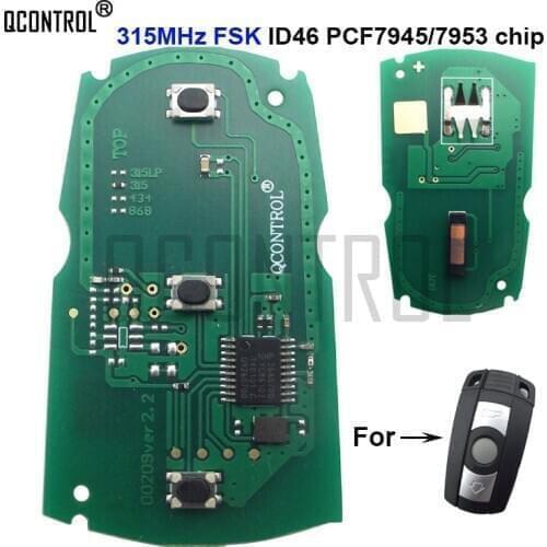 QCONTROL Car Remote Control Smart Key Circuit Board for BMW CAS3 System CAS3 X5 X6 Z4 1/3/5/7 Series 315MHz ID46 PCF7945