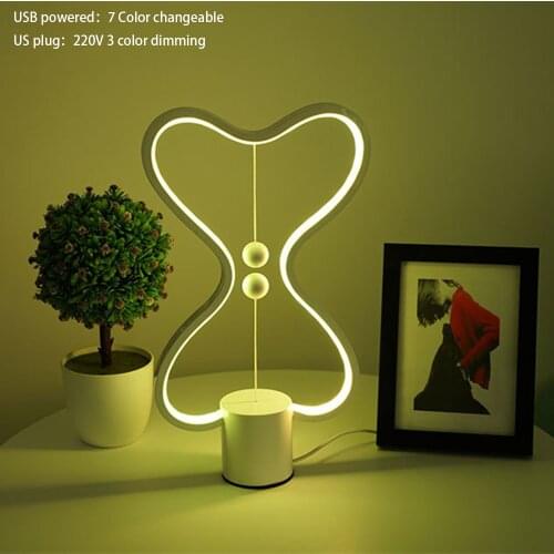 7 Color Changeable Heng Balance Lamp USB Powered Home Decor Bedroom Office Kids Lava Lamp Children Gift Christmas Night Lamp