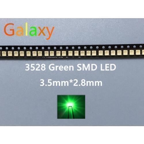SMT SMD LED 3528 1210 Water Green Ultra Bright Light-Emitting Diode LED Diode Chip Lamp 4000pcs