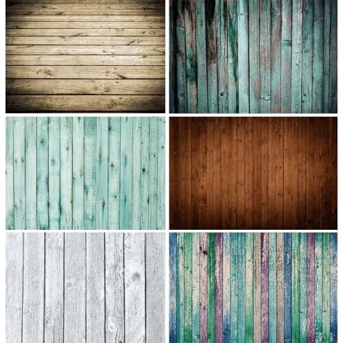 SHENGYONGBAO Wood Floor Texture Photography Backdrops Props Vintage Newborn Baby Portrait Photo Background 21318WQ-16