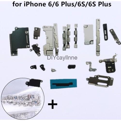 1set inner Metal Bracket Holder + Screw Set for iPhone 6 6plus 6s 6s plus Inside Small Parts Shield Plate Set Kits Parts