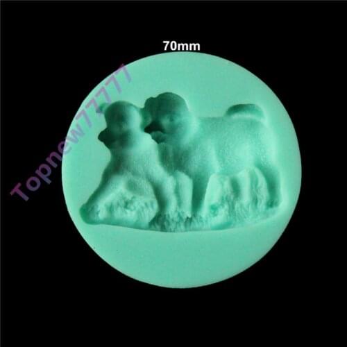 1PCS dog shaped Chocolate Candy Jello 3D silicone Mold Mould Cartoon Figre/cake tools 2244