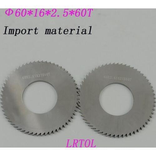 3pcs 60mm*16mm*2.5mm*60T Solid carbide Saw blade Milling cutter import material Processing stainless steel