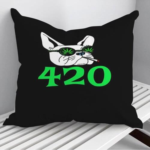 420 Weed Gift Throw Pillows Cushion Cover On Sofa Home Decor 45*45cm 40*40cm Gift Pillowcase Cojines Dropshipping