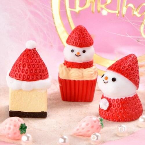 8 Styles Excellent Mini Miniature Statue Vibrant Color Eco-friendly Anti-deform Resin Fruit Shaped Miniature Ornaments for Kids