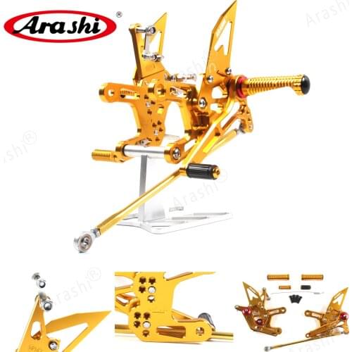 Arashi For KAWASAKI NINJA ZX10R 2015 - 2017 CNC Adjustable Footrest Rearset Foot Pegs Rear Footpeg ZX-10R ZX 10R 2016 ZX1000 ABS