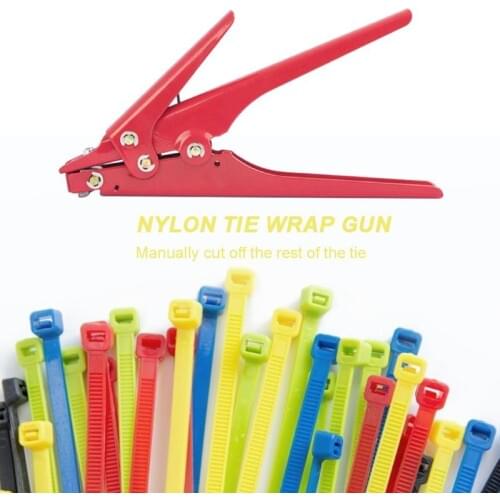 Automatic Tension Nylon Zip Cable Tie Pliers High Carbon Steel Clamp Gun Tool Portable Fastening Strapping Cutting Gadgets