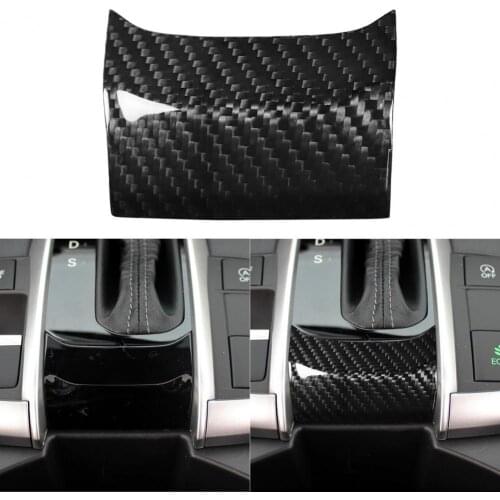 3D Carbon Fiber Car Sticker Gear Knob Panel Cover Carbon Fiber Gearshift Frame Low Sticker For Honda Civic 10th Gen 2016-2020