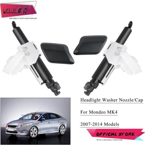 ZUK For FORD MONDEO MK4 2007-2014 Headlight Washer Nozzle Headlamp Water Sprayer Jet / Cover Cap Shell Unpainted