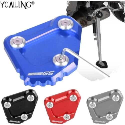 Motorcycle CNC Side Stand Enlarger Plate Kickstand Enlarge Foot Shelf For BMW F850GS F850 F 850 GS ADVENTURE 2018 2019 2020 2021