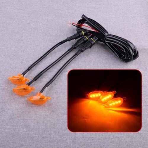 CITALL 1 Set Orange LED Front Bumper Grille Daytime Running Lights Fit for Chevrolet Colorado 2017 2018 2019 2020