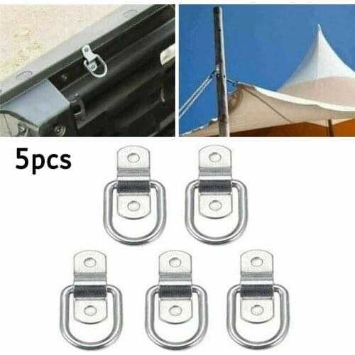 5PCS Audew D Rings Hook Tie Down Ring Load Anchor Trailer Forged Lashing For Car Truck Trailers RV Boats