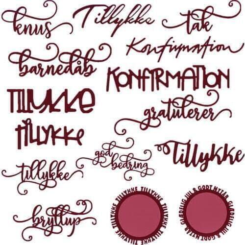 Danish Words&Phrases Die Cuts For Card Making Various Danish Word&Phrases dies scrapbooking metal cutting dies new 2019