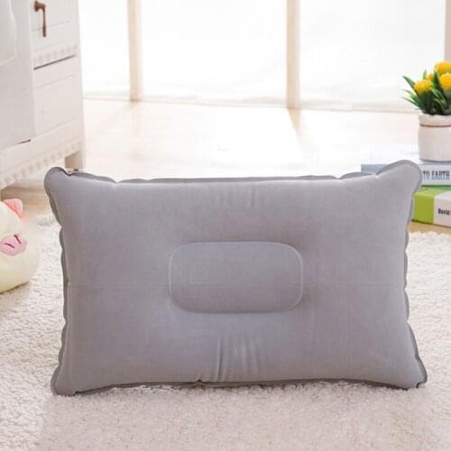 3 colors Air Inflatable Pillow Double Sided car neck pillow Flocking Cushion For Travel Plane Sleeping Folding travel pillow