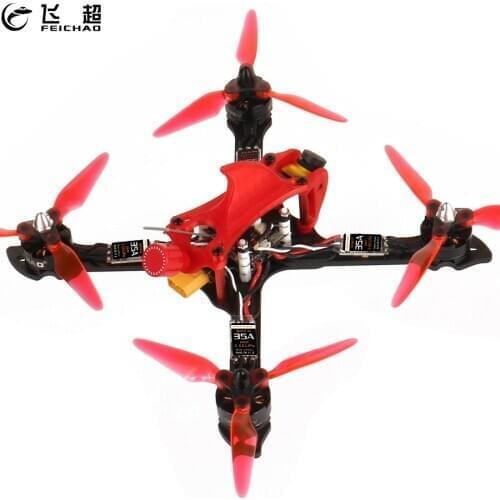 FEICHAO OWL215 DIY Version FPV Racing RC Drone with BLHeli_32 ESC 1200TVL 2.1mm+ND Camera 5.8G FPV Video Transmitter FPV Goggles