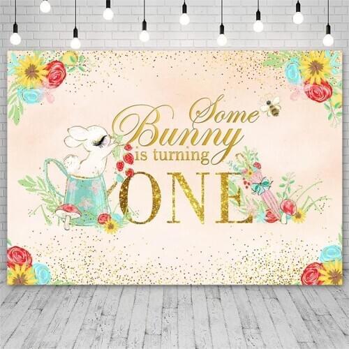 Avezano 1st Birthday Party Backdrop Spring Flower Bunny Strawberry Background Photography Studio Photozone Photocall Photo Props