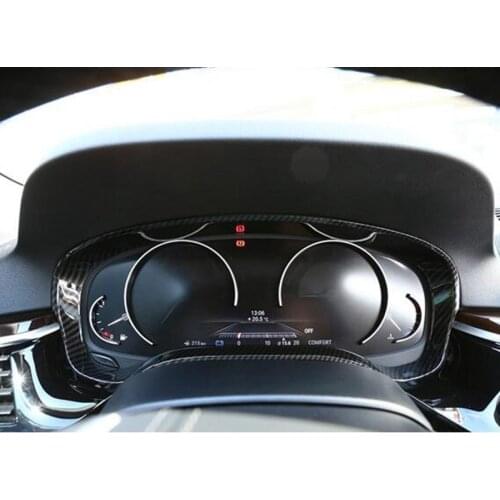 Car Interior Dashboard Instrument Frame Trim Styling Auto Accessories For BMW 5 Series G30 2018 Carbon Fiber Style ABS