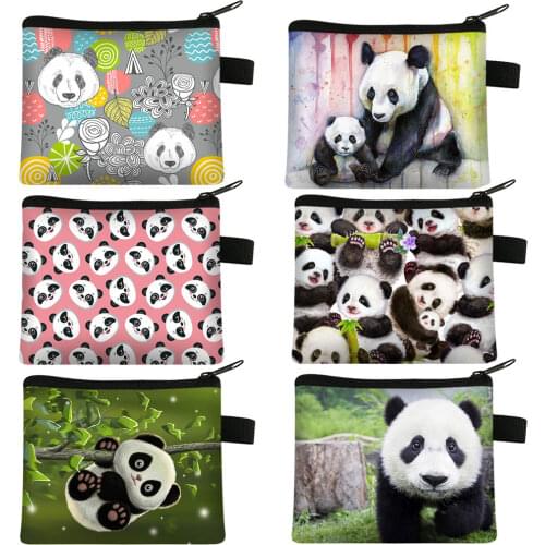 Kawaii Animal Panda Coin Purses Cute Girls Wallet Women Credit Card Holder Lipstick Organizers Bag Kids Coin Bags