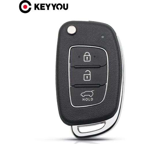 KEYYOU New Car Key For Hyundai Solaris IX35 IX45 ELANTRA Santa Fe HB20 Verna Auto Key Case Flip Remote Key Shell Fob 3 Buttons