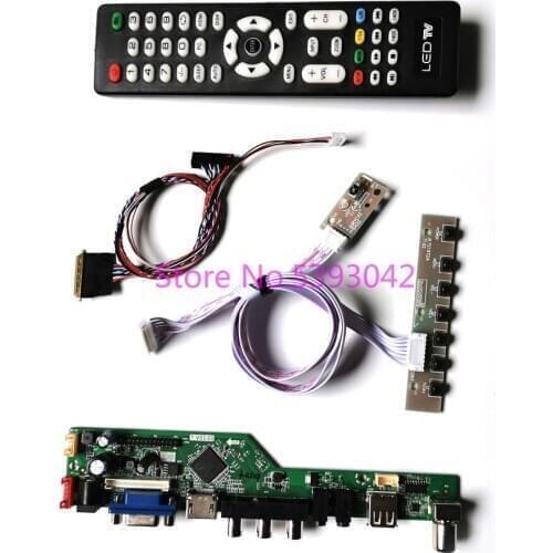 KIT for LP140WH4 (TL)(C1)/(TL)(D1)/(TL)(N1)/(TL)(N2) LCD 1366*768 VGA USB analog Remote 40-Pin LVDS TV control drive board