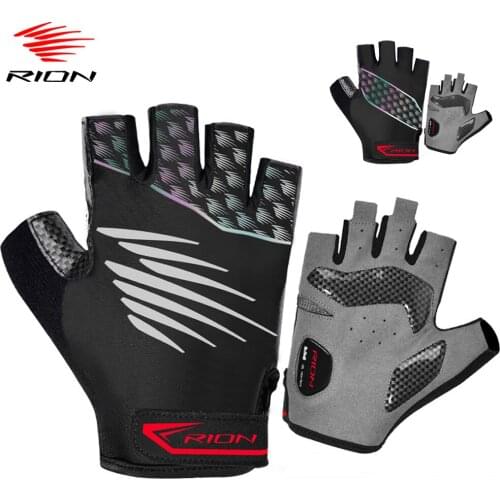 RION MTB Gel Men Cycling Gloves Bicycle Half Finger Fingerless Gym Training Road Bike Glove Motorcycle Motocross Sport Equipment