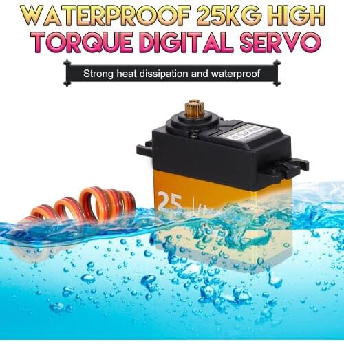 20KG 25KG Digital Servo Set Servo Arm High Torque Metal Gear Waterproof for 1/10 1/8 RC Car RC Boat RC Airplane RC Helicopter