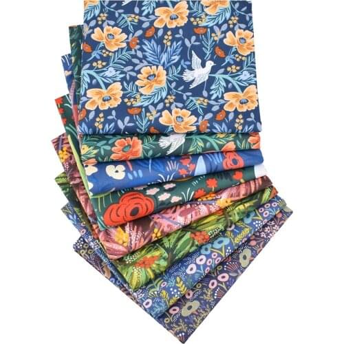 Nanchuang Floral Printed Twill Cotton Fabric DIY Sewing Quilting Tissue Baby Bed Sheets Children Dress Skirt Material 50x160cm