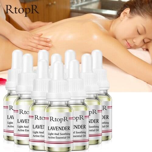 RtopR Pure Plant Lavender Body Massage Oil Skin Anti-Aging Ginger For Extract Drop for Pain Relief Reduce Anxiety Better Sleep