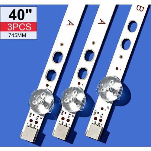 New Kit 3 PCS LED backlight strip for LG Bush Vestel 40 inch LB40017 17DLB40VXR1 VES400UNDS-2D-N11 VES400UNDS-2D-N12