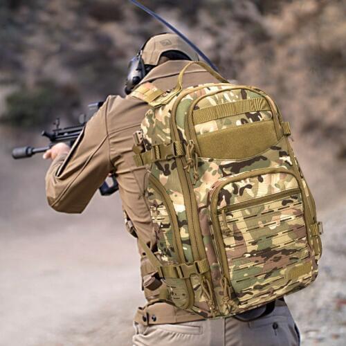 Outdoor Tactical Backpack MOLLE 1-2 Day Army Military Survival Bug Out Bag Rucksack Assault Pack for Camping Hiking Trekking