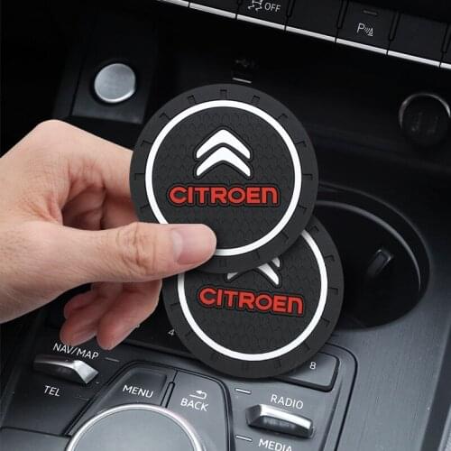 1/2PCS Car Cup Holder Car Coasters Anti-slip Mat Car Styling Accessories For Citroen C1 C2 C3 C4 C5 C6 C8 C4L DS4 DS5 DS5LS DS6