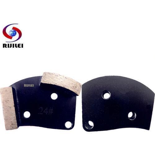 RIJILEI 30PCS Two Segment Diamonds Grinding Disc for Concrete Floor Diamond Grinding Shoes For Stone Metal Grinding Pads A60