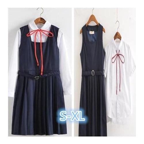 School Uniforms Short Or Long Sleeve Shirt and Vest Dress High Quality Japanese Preppy Style Girls Uniform Anime Costumes S-XL
