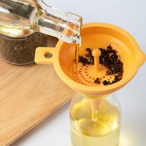 Folding Funnel Silicone Foldable Bottle Funnel With Strainer For Kithchen 100ml Mouth Diameter Wide Throat Kitchen Accessories